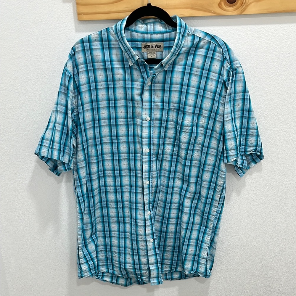 Blue Plaid Men's Shirt